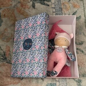 JoliJou Pink Floral Baby Doll Gift Set